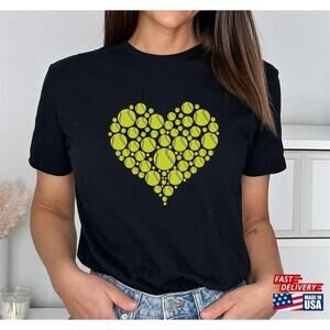 Heart Of Tennis Balls Shirt For Lovers And Tshirt Unisex